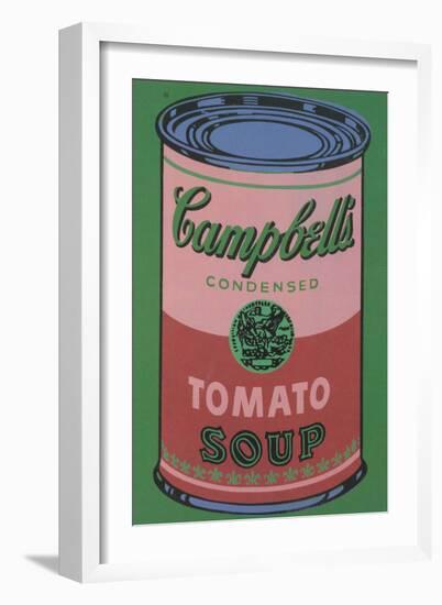 Colored Campbell's Soup Can, 1965 (red & green)-Andy Warhol-Framed Art Print