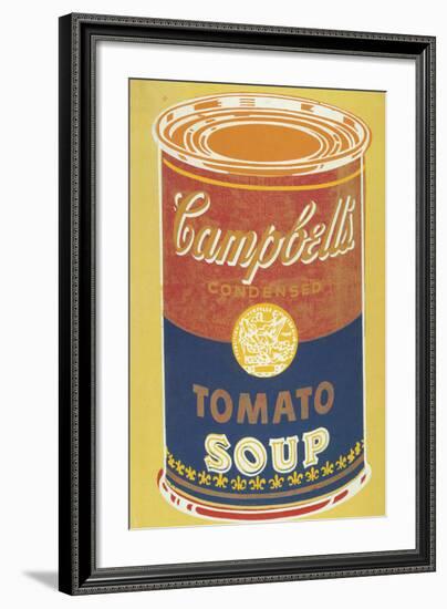 Colored Campbell's Soup Can, 1965 (yellow & blue)-Andy Warhol-Framed Art Print