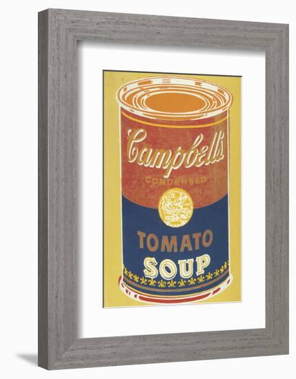 Colored Campbell's Soup Can, 1965 (yellow & blue)-Andy Warhol-Framed Giclee Print