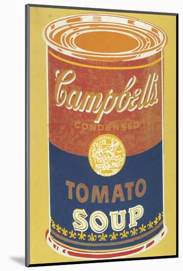 Colored Campbell's Soup Can, 1965 (yellow & blue)-Andy Warhol-Mounted Giclee Print