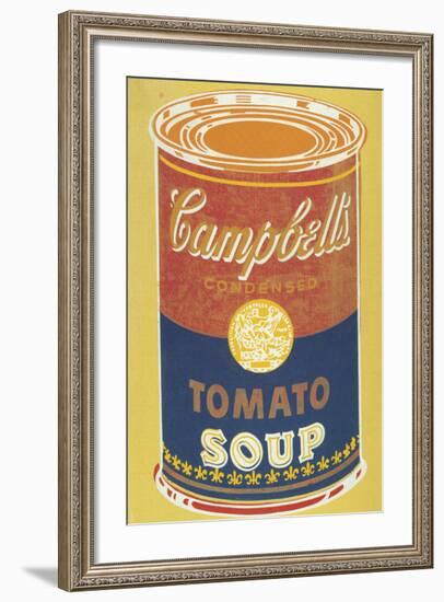 Colored Campbell's Soup Can, 1965 (yellow & blue)-Andy Warhol-Framed Giclee Print