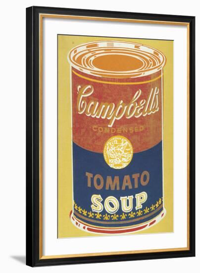 Colored Campbell's Soup Can, 1965 (yellow & blue)-Andy Warhol-Framed Giclee Print