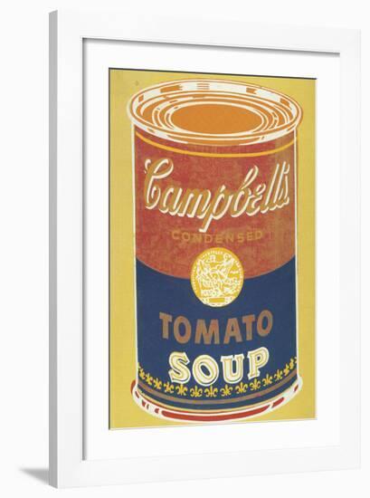 Colored Campbell's Soup Can, 1965 (yellow & blue)-Andy Warhol-Framed Giclee Print