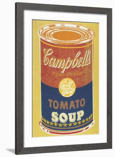 Colored Campbell's Soup Can, 1965 (yellow & blue)-Andy Warhol-Framed Giclee Print