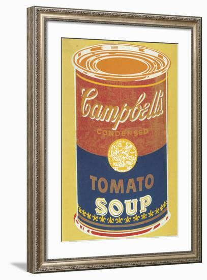 Colored Campbell's Soup Can, 1965 (yellow & blue)-Andy Warhol-Framed Giclee Print