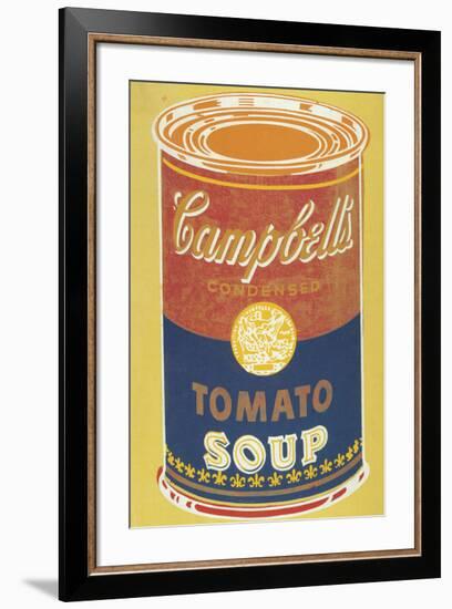 Colored Campbell's Soup Can, 1965 (yellow & blue)-Andy Warhol-Framed Giclee Print