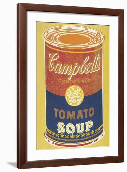 Colored Campbell's Soup Can, 1965 (yellow & blue)-Andy Warhol-Framed Giclee Print