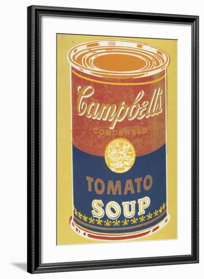 Colored Campbell's Soup Can, 1965 (yellow & blue)-Andy Warhol-Framed Giclee Print