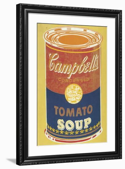 Colored Campbell's Soup Can, 1965 (yellow & blue)-Andy Warhol-Framed Giclee Print