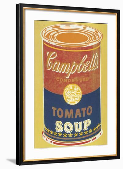 Colored Campbell's Soup Can, 1965 (yellow & blue)-Andy Warhol-Framed Giclee Print