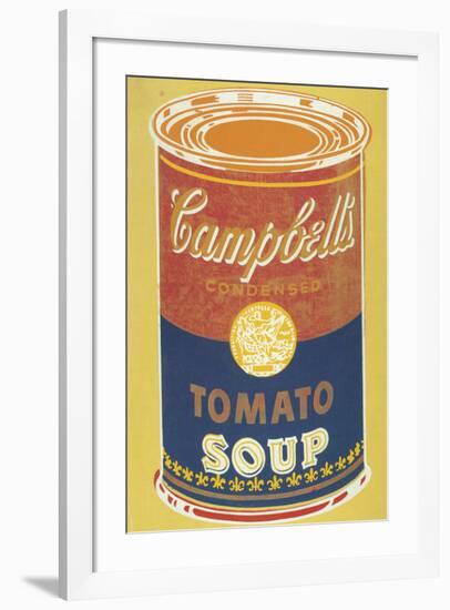 Colored Campbell's Soup Can, 1965 (yellow & blue)-Andy Warhol-Framed Giclee Print