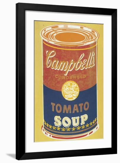 Colored Campbell's Soup Can, 1965 (yellow & blue)-Andy Warhol-Framed Giclee Print