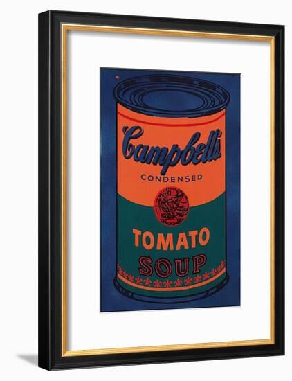 Colored Campbell's Soup Can, c.1965 Blue & Orange-Andy Warhol-Framed Art Print