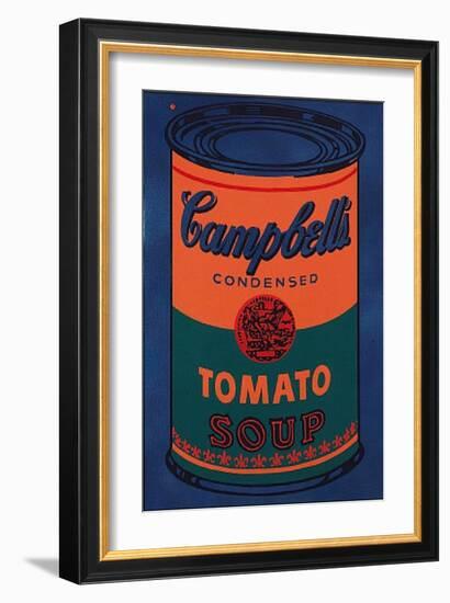 Colored Campbell's Soup Can, c.1965 Blue & Orange-Andy Warhol-Framed Art Print
