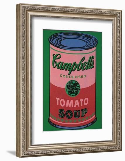 Colored Campbell's Soup Can, c.1965 (red & green)-Andy Warhol-Framed Art Print