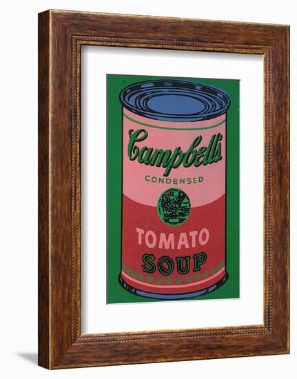 Colored Campbell's Soup Can, c.1965 (red & green)-Andy Warhol-Framed Art Print