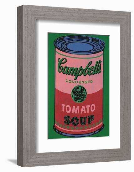 Colored Campbell's Soup Can, c.1965 (red & green)-Andy Warhol-Framed Art Print