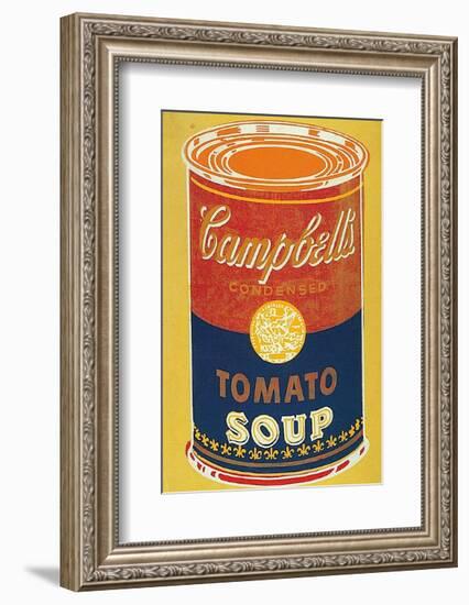 Colored Campbell's Soup Can, c.1965 (yellow & blue)-Andy Warhol-Framed Art Print