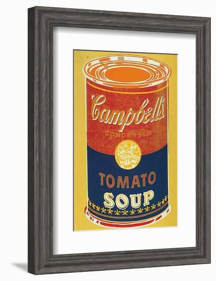 Colored Campbell's Soup Can, c.1965 (yellow & blue)-Andy Warhol-Framed Art Print