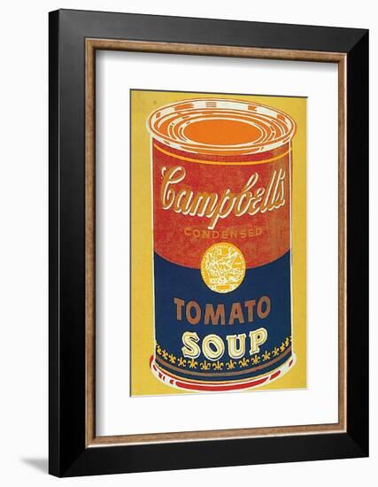 Colored Campbell's Soup Can, c.1965 (yellow & blue)-Andy Warhol-Framed Art Print