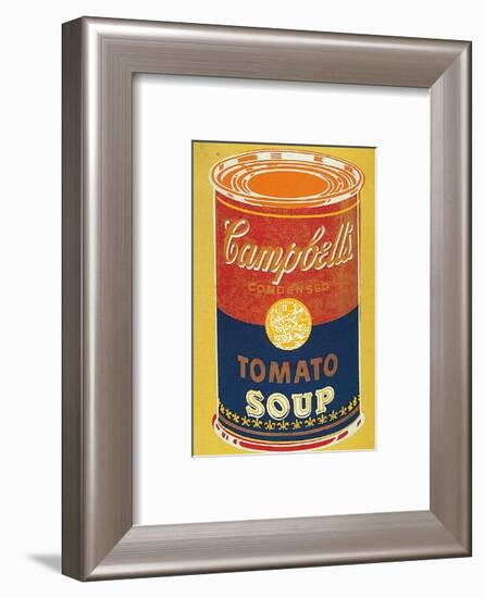 Colored Campbell's Soup Can, c.1965 (yellow & blue)-Andy Warhol-Framed Art Print