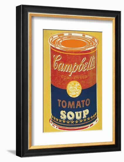 Colored Campbell's Soup Can, c.1965 (yellow & blue)-Andy Warhol-Framed Art Print