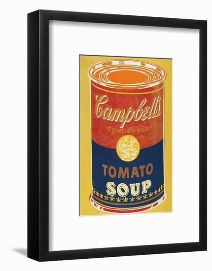 Colored Campbell's Soup Can, c.1965 (yellow & blue)-Andy Warhol-Framed Art Print