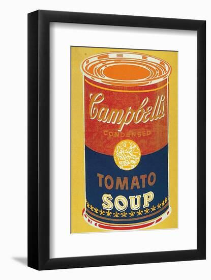 Colored Campbell's Soup Can, c.1965 (yellow & blue)-Andy Warhol-Framed Art Print