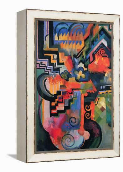 Colored Composition (Homage ? Sebastian Johann Bach)-Auguste Macke-Framed Stretched Canvas