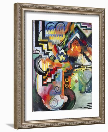 Colored Composition (Hommage À Bac), 1912-August Macke-Framed Giclee Print