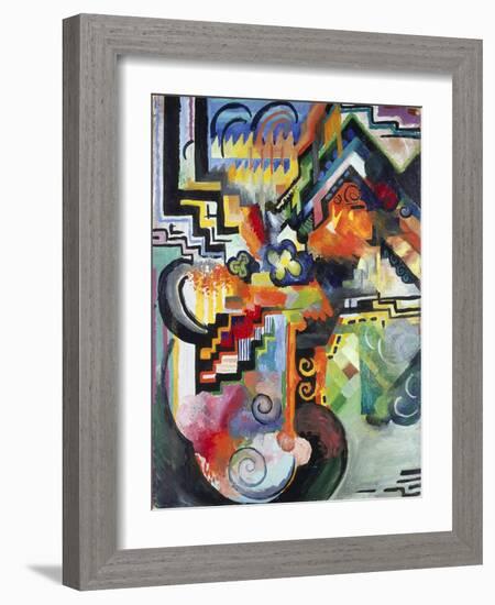 Colored Composition (Hommage À Bac), 1912-August Macke-Framed Giclee Print