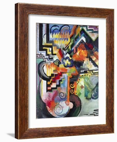 Colored Composition (Hommage À Bac), 1912-August Macke-Framed Giclee Print