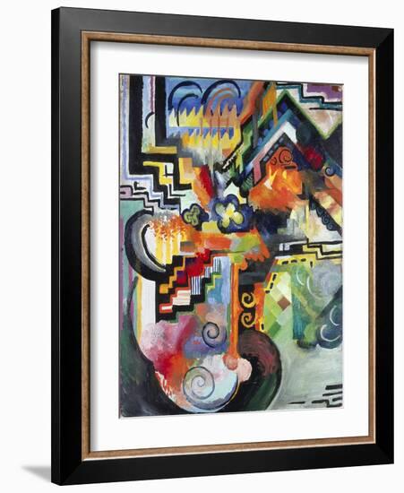 Colored Composition (Hommage À Bac), 1912-August Macke-Framed Giclee Print