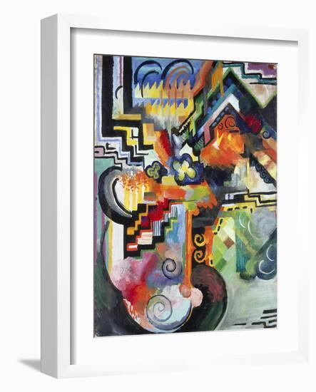 Colored Composition (Hommage À Bac), 1912-August Macke-Framed Giclee Print