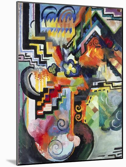 Colored Composition (Hommage À Bac), 1912-August Macke-Mounted Giclee Print