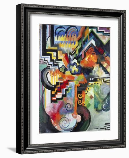 Colored Composition (Hommage À Bac), 1912-August Macke-Framed Giclee Print