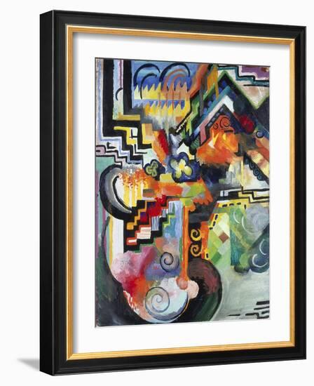 Colored Composition (Hommage À Bac), 1912-August Macke-Framed Giclee Print