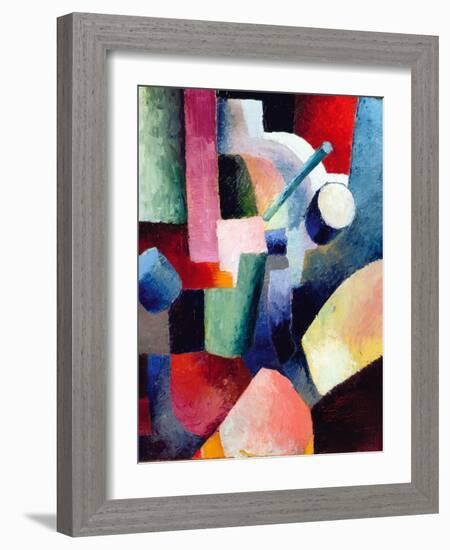 Colored Composition of Forms-Auguste Macke-Framed Giclee Print