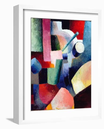 Colored Composition of Forms-Auguste Macke-Framed Giclee Print