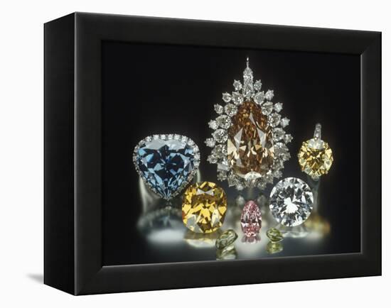 Colored Diamonds-null-Framed Premier Image Canvas