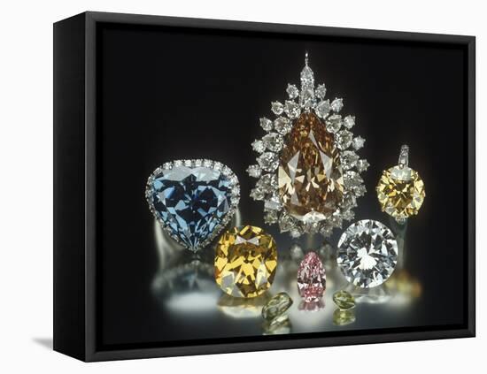 Colored Diamonds-null-Framed Premier Image Canvas