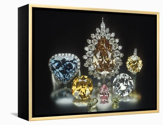 Colored Diamonds-null-Framed Premier Image Canvas