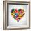 Colored Heart From Hand Print Icons-strejman-Framed Premium Giclee Print