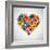 Colored Heart From Hand Print Icons-strejman-Framed Premium Giclee Print