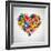 Colored Heart From Hand Print Icons-strejman-Framed Premium Giclee Print