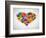 Colored Heart From Hand Print Icons-strejman-Framed Premium Giclee Print