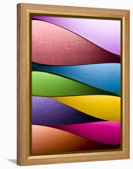 Colored Paper Background Stacked in Wedges-Steve Collender-Framed Premier Image Canvas