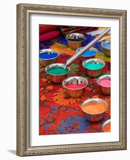 Colored Sand Used by Tibetan Monks for Sand Painting, Savannah, Georgia, USA-Joanne Wells-Framed Photographic Print