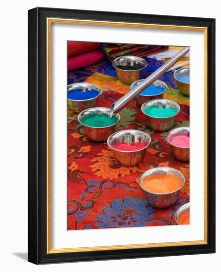 Colored Sand Used by Tibetan Monks for Sand Painting, Savannah, Georgia, USA-Joanne Wells-Framed Photographic Print