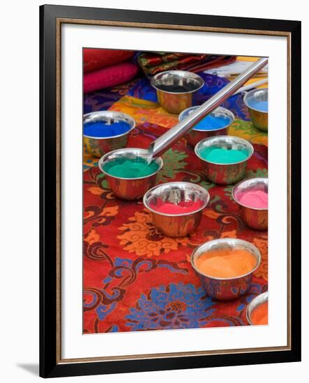 Colored Sand Used by Tibetan Monks for Sand Painting, Savannah, Georgia, USA-Joanne Wells-Framed Photographic Print